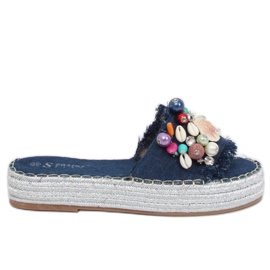 Blå JH80 Blå jeans espadriller flerfarvet