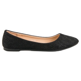 SHELOVET Blonder Ballerinas Med Glitter sort