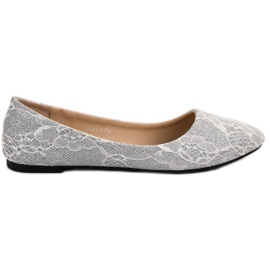 SHELOVET Blonder Ballerinas Med Glitter grå