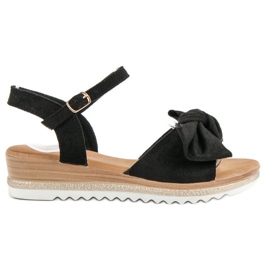Bello Star Sandaler med sløjfe sort