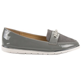SHELOVET Grålakerede loafers