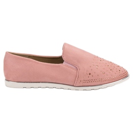SHELOVET Suede Slipons lyserød