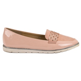 SHELOVET Lakerede loafers lyserød