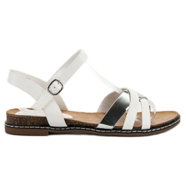 SHELOVET Casual sandaler hvid