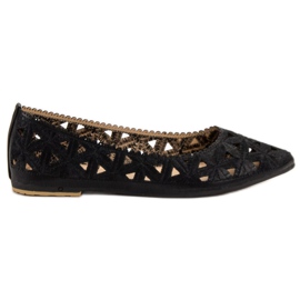 Openwork VICES ballerinaer sort