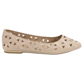 Openwork VICES ballerinaer beige