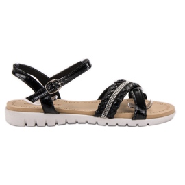 Groto Gogo Sandaler med krystaller sort