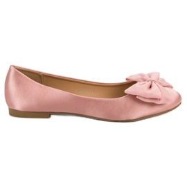 BELLAMILA Satin ballerinaer lyserød