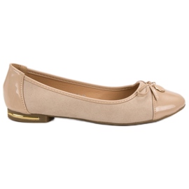 RTX WALK Ballerina med sløjfe beige