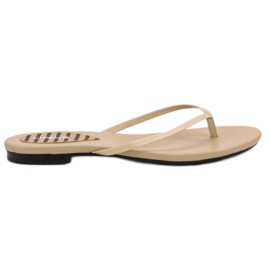SHELOVET Klassiske flip-flops brun