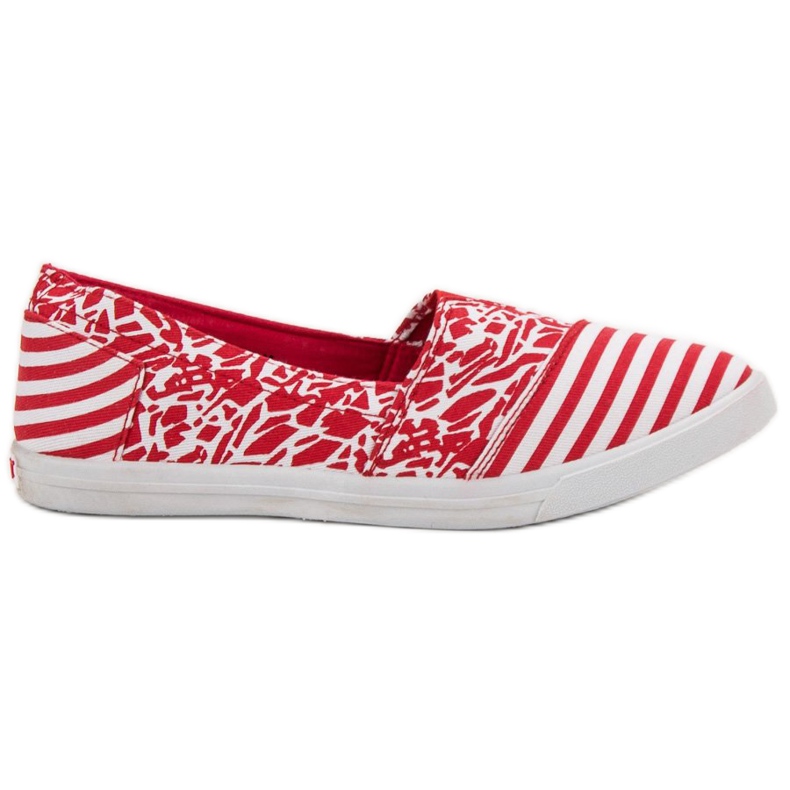Sweet Shoes Slipons med mønster hvid rød