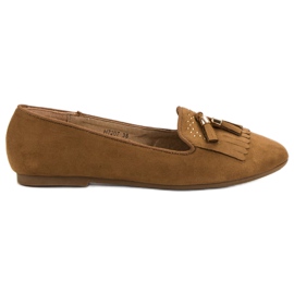 SHELOVET Loafers med frynser brun
