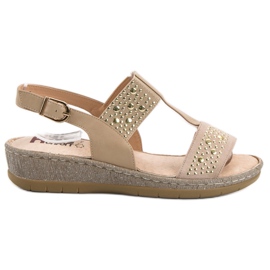 Kylie Sandaler på platformen beige