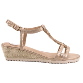 Kylie Komfortable kile sandaler gul