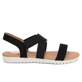 Sorte kvinders sandaler X565 Sort