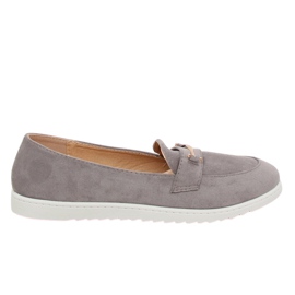 Grå Kvinder grå loafers BJ600-E25 Grå
