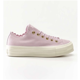 Converse Chuck Taylor All Star Lift Scallop 500 Pink Skum Gold Egret violet