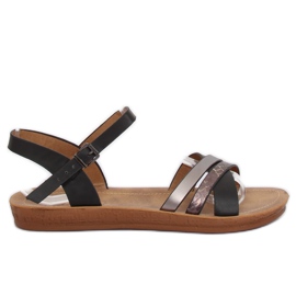 Sorte kvinders sandaler TS-9 Sort