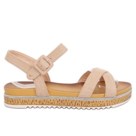 Beige sandaler til kvinder Y1521 Beige