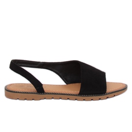Sorte asymmetriske kvinders sandaler 982 Sort