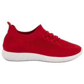 SHELOVET Slip-on sportssko rød
