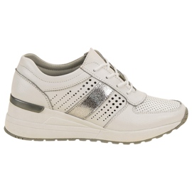Filippo Wedge sneakers i læder hvid