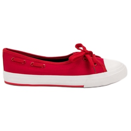 J. Star Stilfulde lave sneakers rød