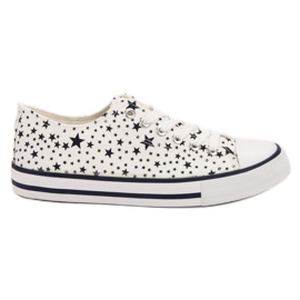 J. Star Beige sneakers med stjerner hvid sort