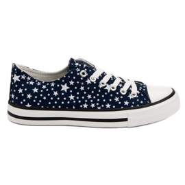 J. Star Marineblå sneakers med stjerner