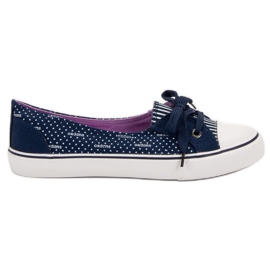 J. Star Marineblå lave sneakers