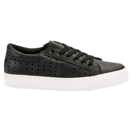 J. Star Openwork sorte sneakers