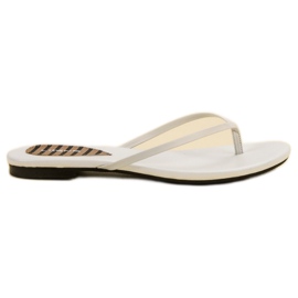 SHELOVET Klassiske flip-flops hvid