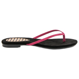 SHELOVET Klassiske flip-flops sort lyserød
