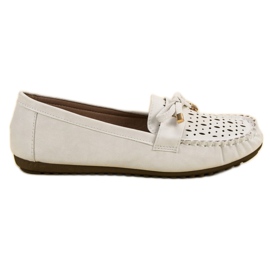 Top Shoes Hvide openwork loafers