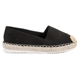 SHELOVET Ruskind Espadrilles sort