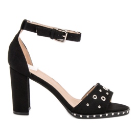SHELOVET Sandaler med strass sort