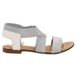 SHELOVET Elegante flade sandaler grå
