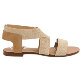 SHELOVET Elegante flade sandaler brun