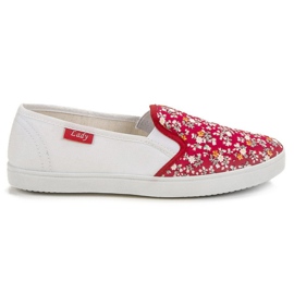 Lovery Casual Slipons hvid rød