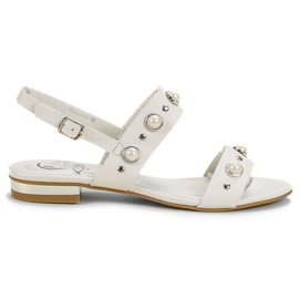 Kylie Behagelige flade sandaler hvid