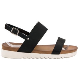 Best Shoes Sorte flade sandaler