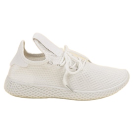 SHELOVET Slip-on tekstil sportssko hvid