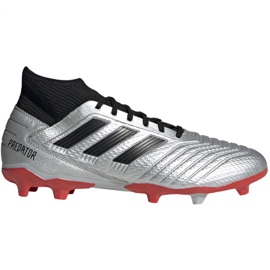 Adidas Predator 19.3 Fg M F35595 fodboldstøvler rød sølv