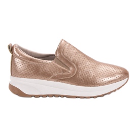 SHELOVET Golden Slip-On sko lyserød
