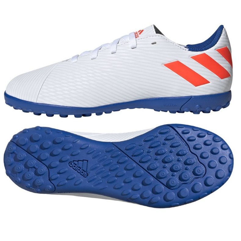 Adidas Nemeziz Messi 19.4 Tf Jr F99929 fodboldstøvler hvid flerfarvet