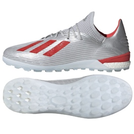 Adidas X 19.1 Tf M G25752 fodboldstøvler flerfarvet sølv