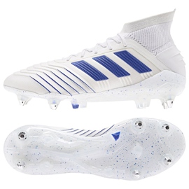 Adidas Predator 19.1 Sg M D98055 fodboldstøvler hvid hvid