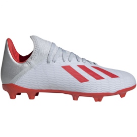 Adidas X 19.3 Fg Jr F35365 fodboldstøvler flerfarvet sølv