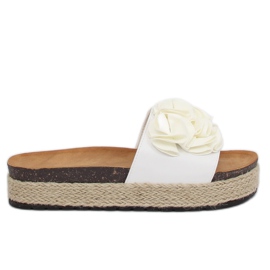 Hvide espadrilletøfler N-35 Hvid