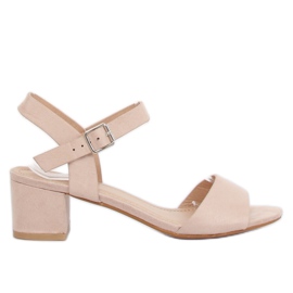 Beige højhælede sandaler 8103 Beige